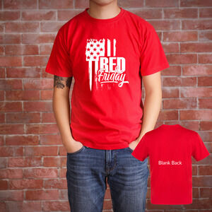 RED Friday Remember Everyone Deployed Military Support T-Shirt (S-2XL)